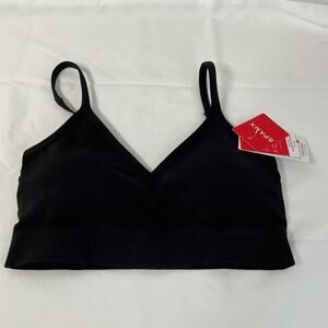 NEW Spanx EcoCare Seamless Bralette - Black V-Neck Wireless Bra - Size M